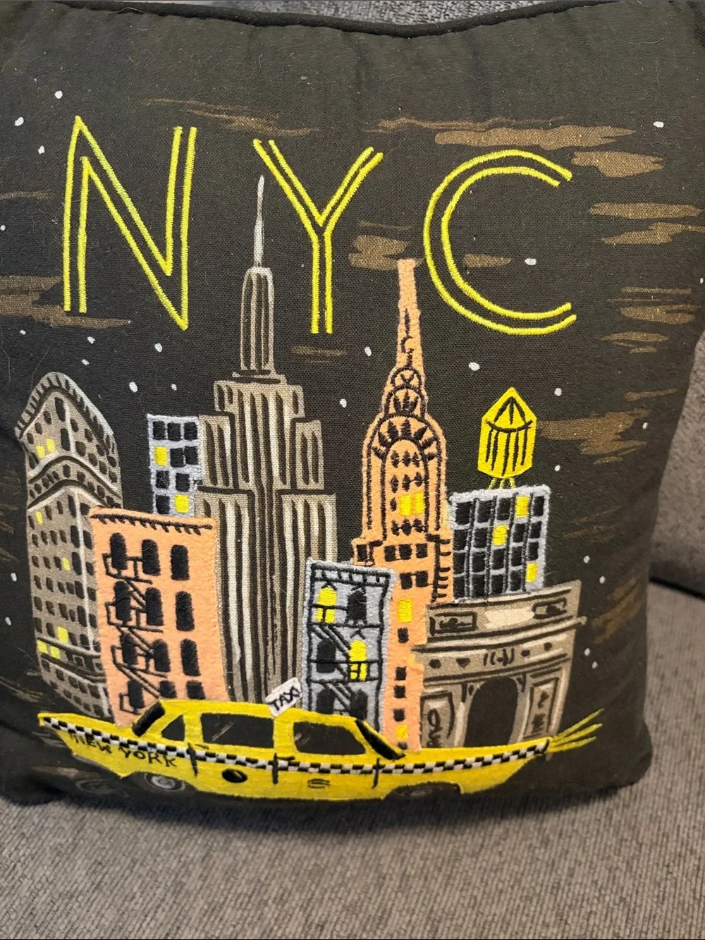 Rifle Paper Co. Black Pillow Cover with Gold Zipper Accent